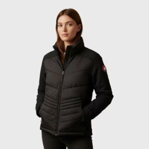 Canada Weather Gear Hooded Hybrid Puffer Jacket Lightweight Insulated M
